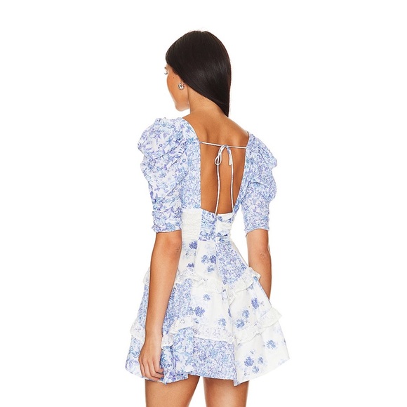 Rosalyn Mini Dress in Blue For Love & Lemons XS - Picture 2 of 2